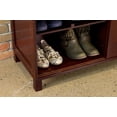 thumbnail image 6 of Contemporary Home Living 38.75" Mahogany Brown Rectangular Unique Windsor Shoe Dresser, 6 of 6
