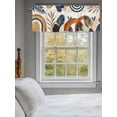 thumbnail image 5 of Curtain Valance for Windows,Mid Century Abstract Geometric Kitchen Valances Rod Pocket Short Curtains,Boho Leaves Nordic Arch Sun Window Treatment Panel for Bedroom Bathroom 54"x18", 5 of 7