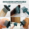thumbnail image 5 of Scheam 2-In-1 Hair & Dust Remover,2 Pcs Hair Brush Cleaning Tool,Travel Portable Brush Cleaner,High-hardness Bristles Comb Cleaner,for Home, Hair Salon and Other Places Use (Green), 5 of 7