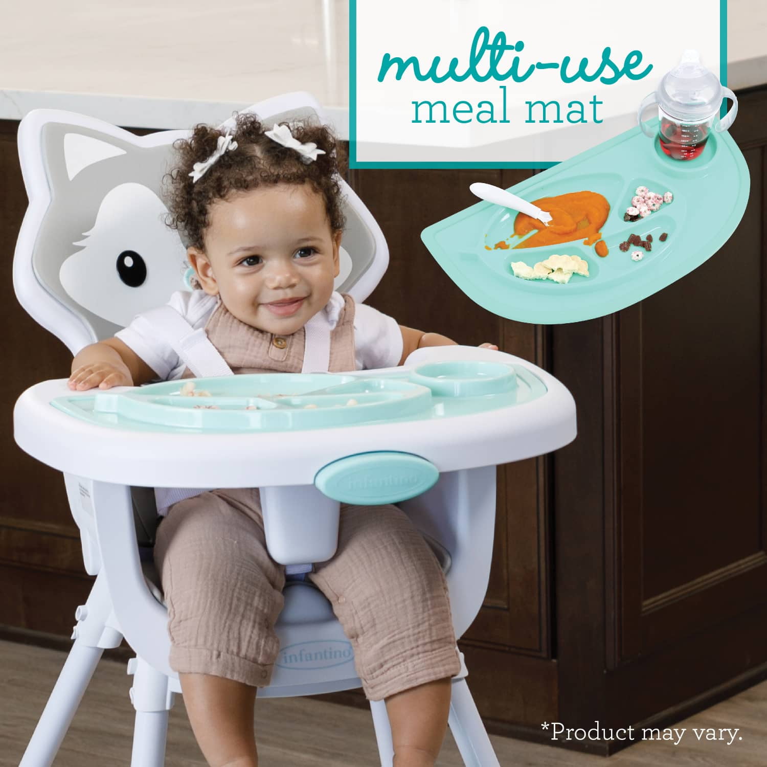 Infantino Grow-with-Me 4-in-1 Convertible High Chair, 6-36 Months, Husky
