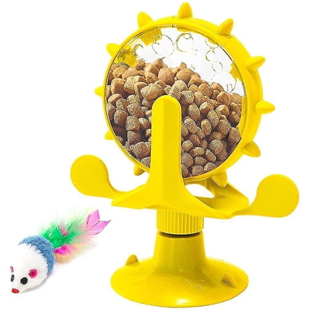 Interactive Cat Catnip Toy For Indoor Cats, Windmill Leaking Food Toy