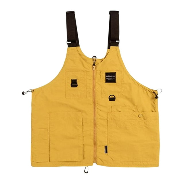 Xuanheng Multi Functional Camping Vest Breathable Casual Tote Portable Waistcoat for Work Yellow