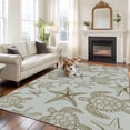 thumbnail image 2 of Gray Green Coastal Area Rugs 8'x10', Washable Small Throw Rugs for Living Room Patio, Summer Beach Ocean Sea Turtle Starfish Indoor Outdoor Rug Non-Slip Low Pile Carpet Runner Reversible Floor Mats, 2 of 8