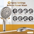 thumbnail image 5 of BRIGHT SHOWERS Rain System Including 9 Inch Rainfall shower head and Handheld with Height Adjustable Holder, Solid Brass Rail and 60 Inch Long Stainless Steel Shower Hose, 5 of 8
