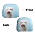 thumbnail image 3 of Headrest Covers for Cars Accessories Interior for Women Men 2Pcs - Puppy Licks Nose Head Rest Cover for Car Decorations, Car Headrest Cover for Car Decor Interior, 3 of 8