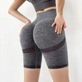 thumbnail image 2 of Women's Butt Lifting Yoga Shorts Workout High Waist Tummy Control Ruched Booty Pants, 2 of 9
