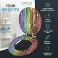 thumbnail image 2 of Sanilo Soft Close Toilet Seat ROUND, Quiet and Slow Close Lid and Seat, Strong Bumpers and Hinges, Rainbow, 2 of 7
