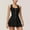 Black, variant on Women's Activewear Romper with Skirt Overlay and Built-In Shorts Design - Medium, White