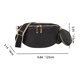 thumbnail image 4 of Bolso de pecho para mujer PU con correa ajustable para bolso de compras de viaje de oficina (negro), 4 of 8