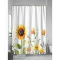 thumbnail image 5 of Pastoral Sunflowers Shower Curtain, Farmhouse Floral Plants Leaves Waterproof Shower Curtain Set with 12 Hooks Lightweight Washable Fabric Shower Curtains for Bathroom 48x72 Inches, 5 of 6