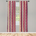 thumbnail image 3 of Ambesonne Colorful Curtains, Lines Torn Effect, Pair of 28"x95", Multicolor, 3 of 5
