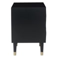 thumbnail image 3 of Riverbay Furniture Two Drawer Wood Geo Texture Nightstand in Black, 3 of 13