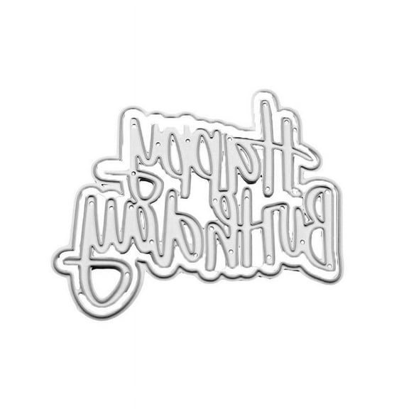 Die Cuts for Card Making Happy Birthday Metal Cutting Dies Stencils Word Embossing Template for DIY Scrapbooking Photo Album Paper Decorative