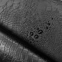 Ottertex® Snakeskin Vinyl Leather 56” PVC Polyester Waterproof Fabric By The Yard - Black (5 Yards)