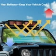 thumbnail image 4 of Uorisanigo Windshield Sun Shade,Beach Palm Tree Sunshade for Jeep Wrangler JL JLU 2018-2024 Rubicon Sahara 2 Door & 4 Door & Gladiator JT-Blocks UV Rays Sun Visor Shield,Keeps Car Cool, 4 of 7