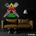 thumbnail image 3 of Craftnamesign Fast Food Neon Sign, Sausage LED Sign, Fast Food Shop Decor, 3 of 4