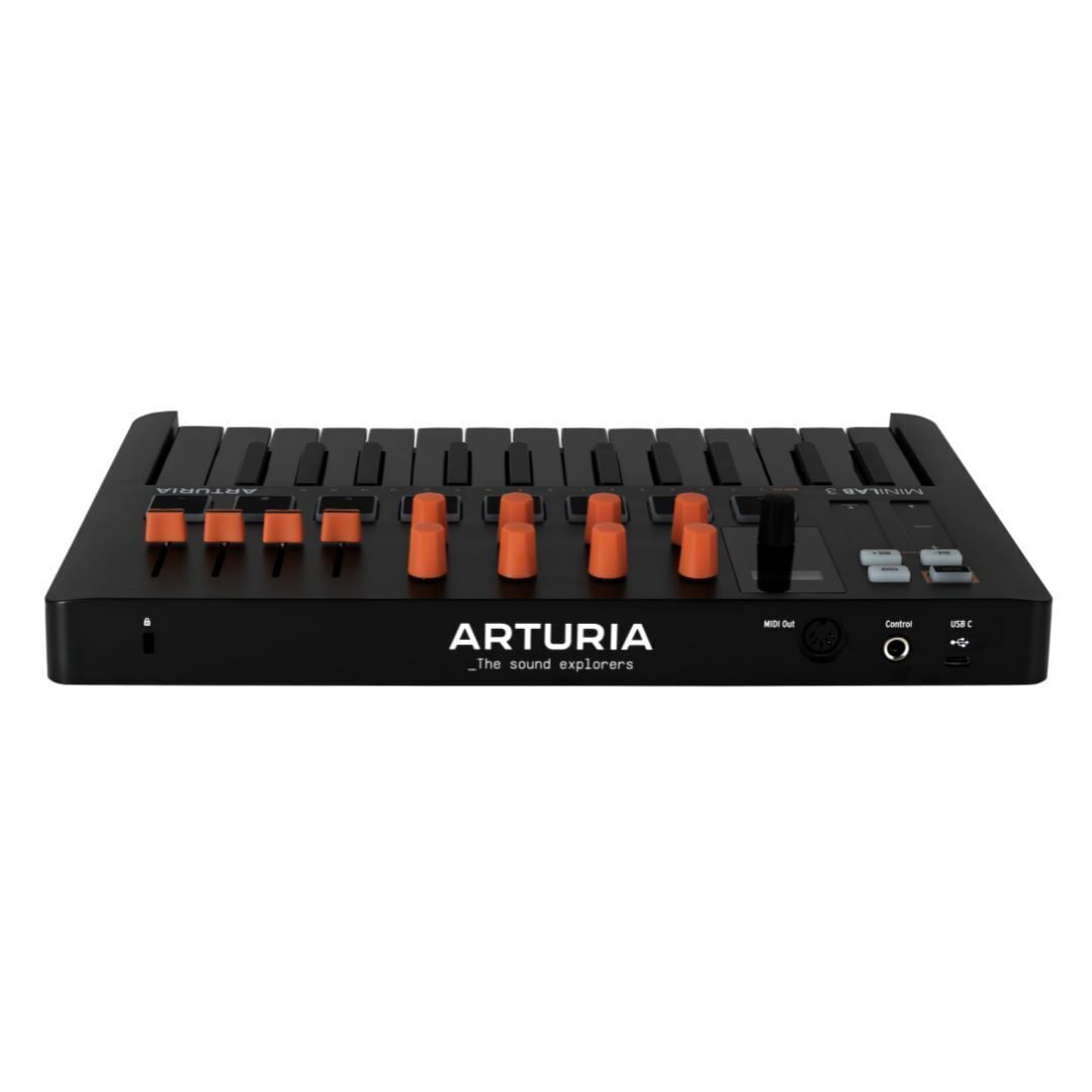 Arturia MiniLab 3 Orange Compact MIDI Keyboard and Pad Controller (Special Edition Orange and Black)