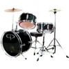 GP Percussion 3-Piece Complete Junior Drum Set, Black