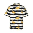 thumbnail image 3 of Easygdp Gold Flamingo Men's Hawaiian Shirts Print Lapel Short Sleeve for Beach, vacation, party, casual occasions - X-Large, 3 of 9