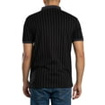 thumbnail image 3 of Fila BB1 Classic Vintage Striped Polo Shirt, Black, 3 of 5