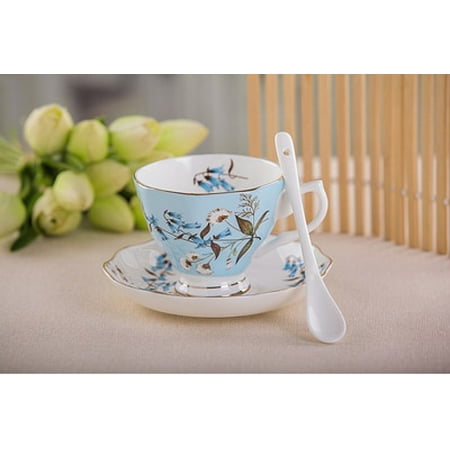 

180ML Fine Bone China Coffee Cup Saucer and Spoon Fun Fashion Design Zaka Tajas Cafe Espresso Cup European Coffee Mug