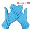 100pcs Disposable Gloves Anti-static Oilproof Waterproof Laborator Industrial Insepecition Tattoo Gloves, Blue, S