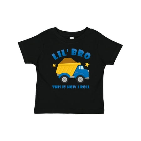 

Inktastic Dump Truck Little Bro Gift Baby Boy T-Shirt