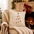 thumbnail image 5 of Christmas Trees Pillow Covers, Decorative Soft Throw Pillows Plush, Winter Holiday Decorative Pillowcase, Embroidered Couch Cushion for Holiday Winter Home Decor Chair Sofa Bedroom Living Room, 5 of 7