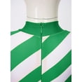 thumbnail image 4 of YONGHS Girls Christmas Candy Cane Striped Bodysuit Unitard Turtleneck Long Sleeve Gymnastics Dance Jumpsuit Green 16, 4 of 7