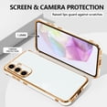 thumbnail image 3 of Compatible with Samsung Galaxy A35 5G Case Cute Luxury Plating Design for Women Girly, Soft TPU Shockproof Reinforced Corners Protective Phone Case for Galaxy A35 5G 6.6", White, 3 of 12