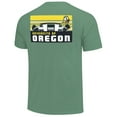 thumbnail image 3 of Men's Green Oregon Ducks Striped Campus Skyline T-Shirt, 3 of 3