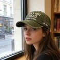 thumbnail image 3 of LNZGNM Unisex Commemorative Hat, Distressed Adjustable Sun Hat, Still Not Dead Cap Hard to Kill Hat, Funny Saying Humorous Baseball Caps,Army Green, 3 of 5