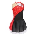 thumbnail image 1 of CHICTRY Girls Sparkle Rhinestone Figure Skating Dress Sleeveless Sequins Floral Dance Leotard Bodysuit Red 8, 1 of 7