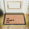 thumbnail image 5 of Coir Doormat Coco Floor Mat Coco Coir Door Mat with Heavy Duty Backg Easy to Clean Entry Mat for Entryway Outside Yard Home Decoration Summer Doormat for Door Decor, Patio Decor " All Peopled Out ", 5 of 7