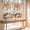 Light apricot gradient, variant on Thanksgiving 2 Panel Kitchen Curtains for Small Windows, Vintage Fall Squirrel Pumpkin Maple Branches Bathroom Tier Curtain, Short Window Treatment for Bedroom/Living Room 55"x24"