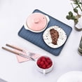 thumbnail image 4 of Silicone Kitchen Table Mat with Drainage Design - Heat Resistant Tableware Pad - Waterproof Dishwashing Draining Mat for Hot Pots - Non-Slip Countertop Protector with Hanging Hole, 4 of 4