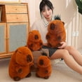 thumbnail image 2 of Capybara Plush Toy Stuffed Animal Doll Soft Fluffy Capybara Throw Pillow, 2 of 5