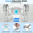 thumbnail image 7 of Width & Height Adjustable Raised Toilet Seat with Handles for Elderly, Toilet Seat Risers for Seniors, Toilet Riser with Handles, Elevated Toilet Seat with Handles (with Bucket), 7 of 7