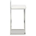 thumbnail image 6 of Signature Design by Ashley Madanere Contemporary Tall Upholstered Stool with Metal Frame, 2 Count, White & Chrome, 6 of 9