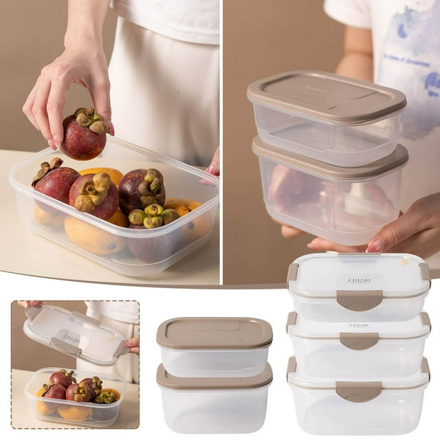 Contenants Réutilisables de Rangement pour Aliments pour Légumes Frais, Collations et Préparation de Repas - Contenants en Plastique Étanches Sans BPA pour Réfrigérateur, Congélateur et Voyage