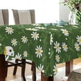 thumbnail image 3 of Floral Daisy Pattern Rectangle Tablecloth, Dust Proof Anti Wrinkle Wipeable Table Cloth Tabletop foration of Dinner Kitchen Wedding Holiday Party 60"x120" Decor Gift, 3 of 7