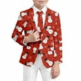 thumbnail image 2 of Christmas blazer B'oys Print Jacket Festive Holiday For K'ids Formal Party Wear Ch'ildrens Elegant Outerwear Coat With Themed Design, 2 of 5