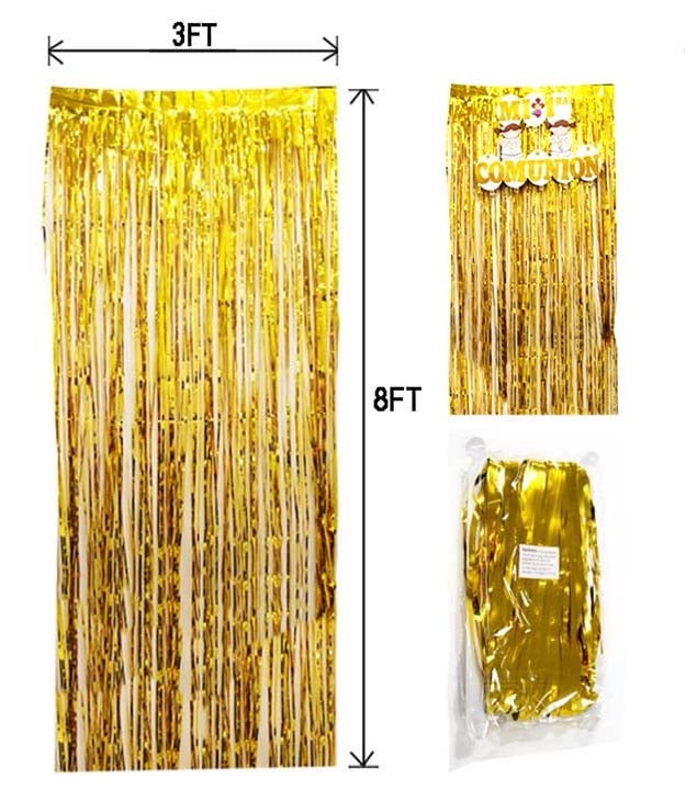 Foil Fringe Curtain Wedding Party and Event Back Drop 3 x 8.3 feet