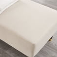 thumbnail image 4 of SYNGAR Velvet Chaise Lounge with Rolled Arm, Modern Chaise Lounge Indoor with Pillow and Solid Wood Legs, Chaise Lounge Chair for Living Room Bedroom Family Room Kids & Teen Room, Beige, 4 of 6
