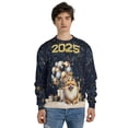 thumbnail image 4 of Happy New Year Pomeranian Welcome 2025 Balloon Firework Party All Over Print 3D Sweatshirt Unisex Merch Pom Dog Lover Gifts - 01014, 4 of 6