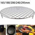 thumbnail image 1 of 304 Stainless Steel Round Grill Net With Foot Barbecue Bbq Meshes Cooling Rack Steam Baking, 1 of 2