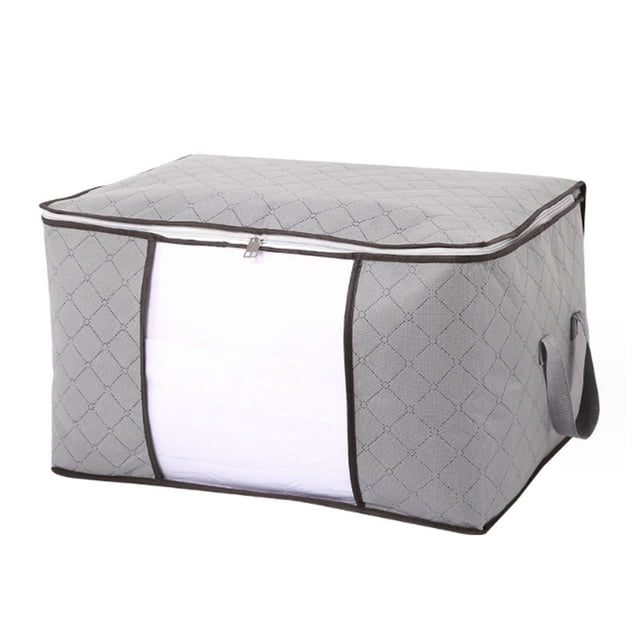 Wosthever Bolsa de almacenamiento de edredón plegable de tela gruesa, asas reforzadas, espaciosa y resistente, 4 pack/lote Almacenamiento y organización del hogar