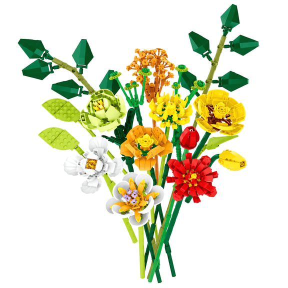 Remocguys Flowers Bouquet Building Set Compatible with Lego Botanical Artificial Wildflowers Collection Decor for Adults Women 827pcs