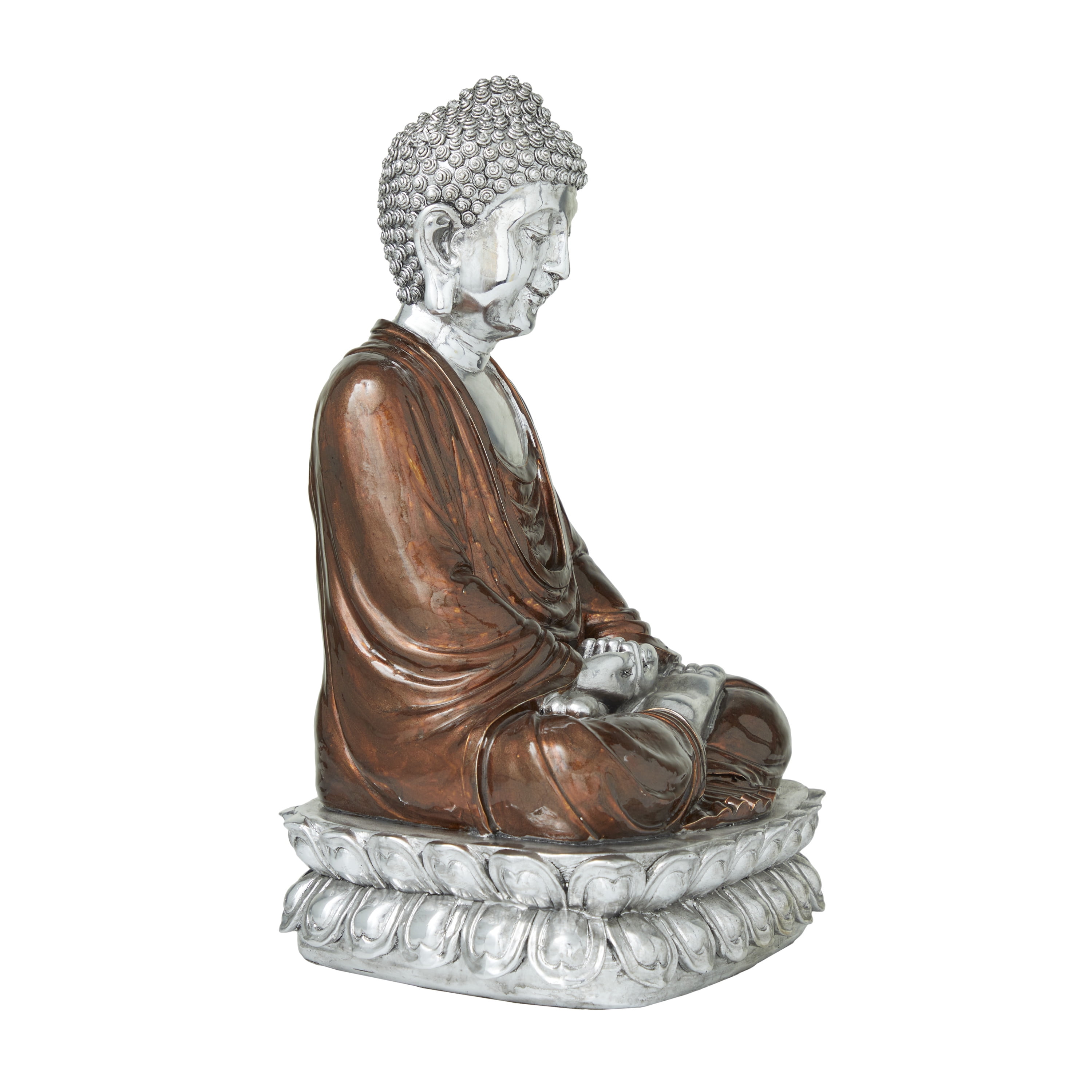 DecMode 9"W, 16"H Polystone Eclectic Sculpture, Copper, 1-Piece