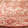 thumbnail image 3 of SAFAVIEH Beach House Kestrel Medallion Indoor/Outdoor Area Rug, Red/Creme, 4' x 4' Round, 3 of 8